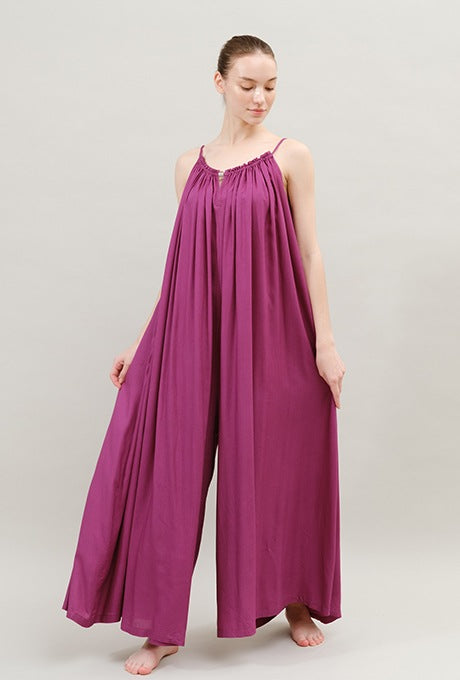 Camisole Gather Jumpsuit Rayon Dot Dobby Women's Velnica From Japan