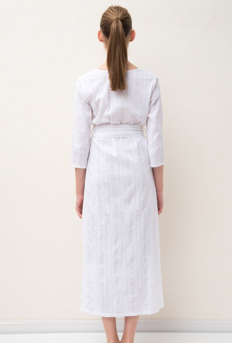 100% Cotton Gown Cardigan Robe Lace Beads Travel Women's Velnica From Japan