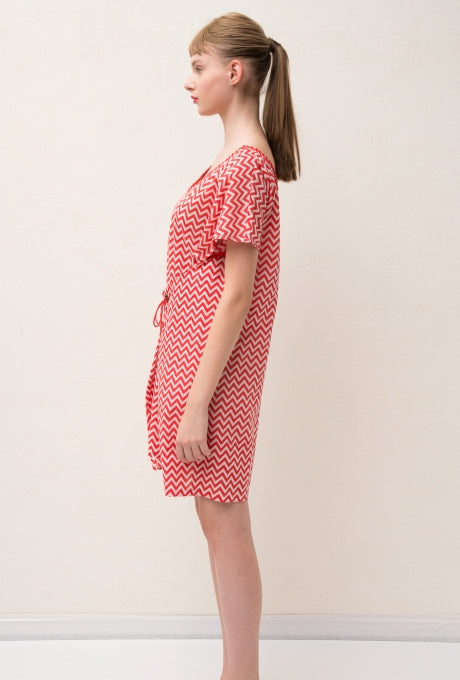 100% Cotton Mini Dress Print Summer Beach Women's Velnica From Japan