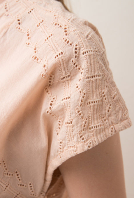 100% Cotton Mini Dress Embroidered Lace Tassel Women's Velnica From Japan