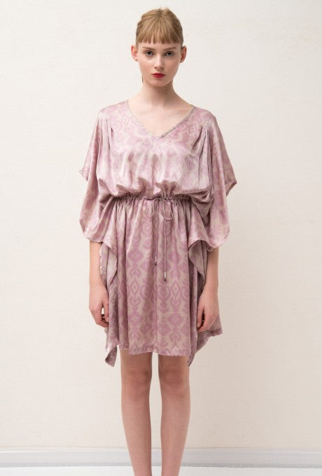 Mini Dress Poncho 100% Silk Beautiful Travel Hotel Women's Velnica From Japan