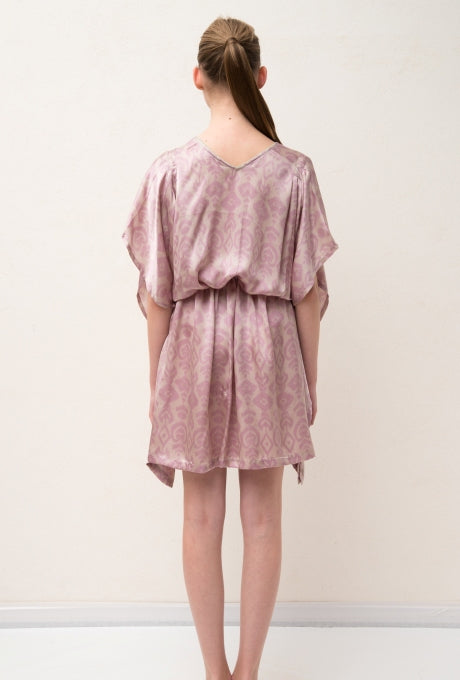 Mini Dress Poncho 100% Silk Beautiful Travel Hotel Women's Velnica From Japan