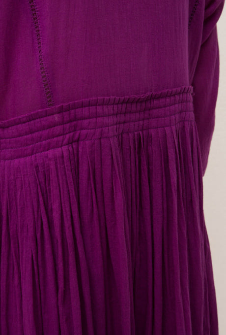 100% Cotton Midi Dress Wrap Mirror Work Soft Women's Velnica From Japan