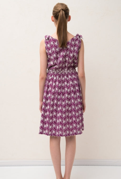 100% Cotton Mini Dress Beautiful Embroidered Shell Women's Velnica From Japan