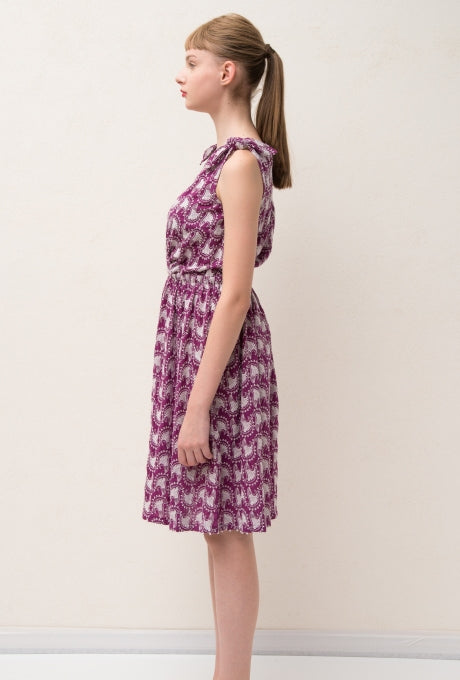 100% Cotton Mini Dress Beautiful Embroidered Shell Women's Velnica From Japan