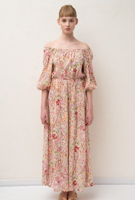 100% Cotton Jumpsuits Floral Print Crepe Soft Women's Velnica From Japan