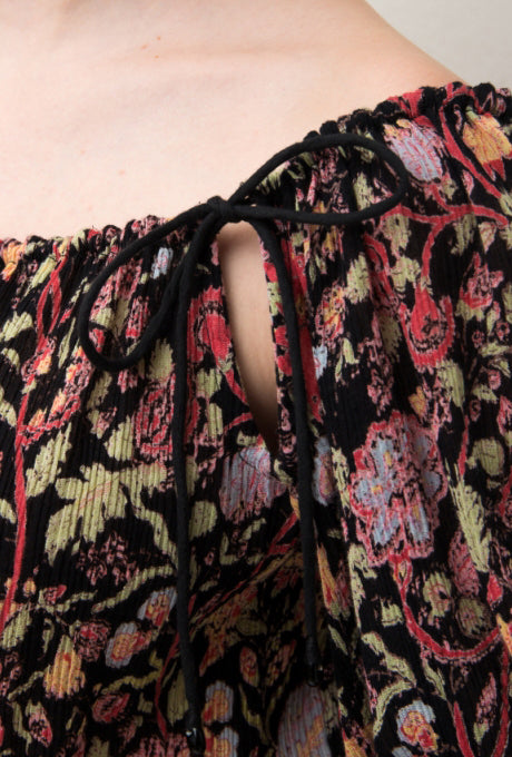 100% Cotton Jumpsuits Floral Print Crepe Soft Women's Velnica From Japan