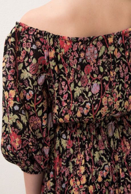 100% Cotton Jumpsuits Floral Print Crepe Soft Women's Velnica From Japan