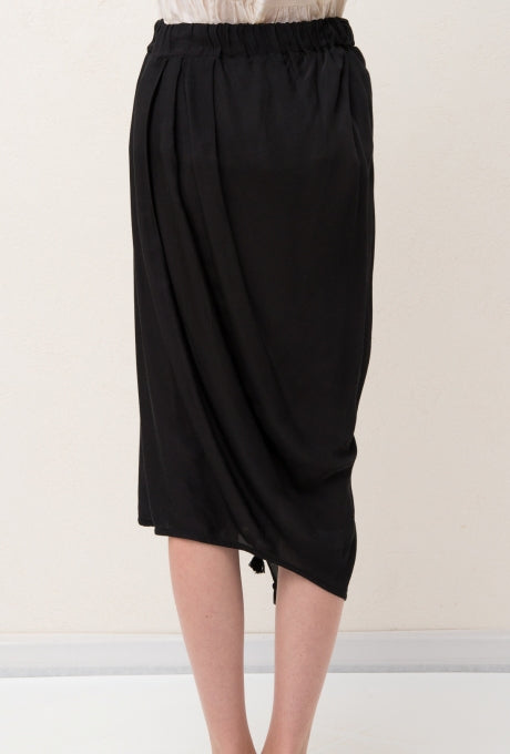 Knee-Length Pencil Skirt Drape Tassels Beautiful Women's Velnica From Japan