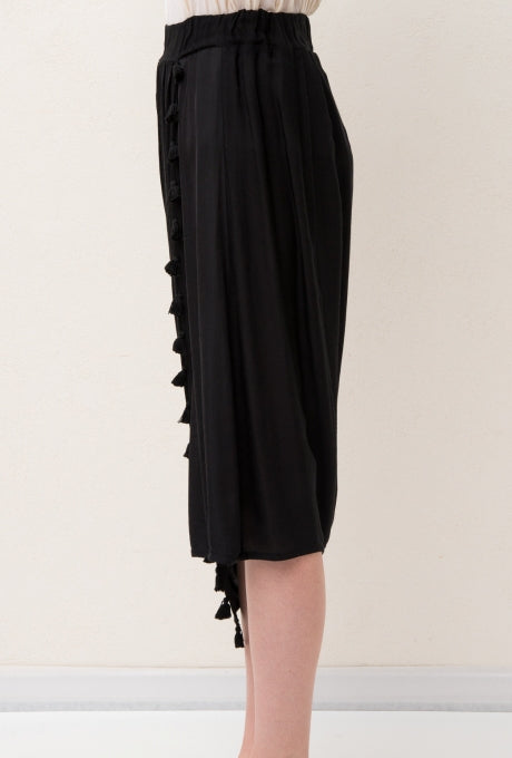 Knee-Length Pencil Skirt Drape Tassels Beautiful Women's Velnica From Japan