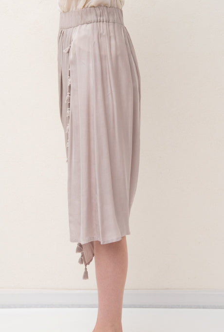 Knee-Length Pencil Skirt Drape Tassels Beautiful Women's Velnica From Japan