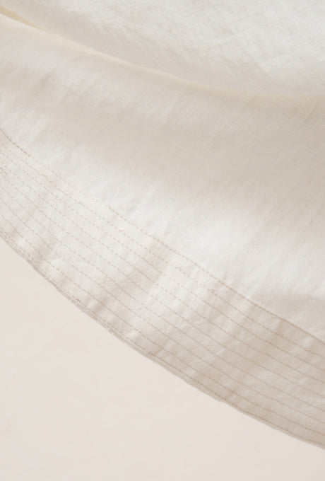 100% Linen Skirt Flare Shell Motif Embroidered Women's Velnica From Japan