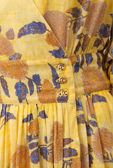 Floral Print Maxi Dress Wrap Beautiful Cache-Coeur Women's Velnica From Japan