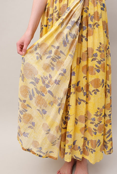 Floral Print Maxi Dress Wrap Beautiful Cache-Coeur Women's Velnica From Japan