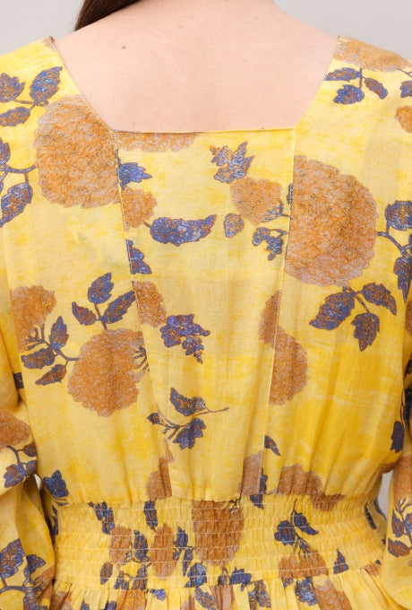 Floral Print Maxi Dress Wrap Beautiful Cache-Coeur Women's Velnica From Japan