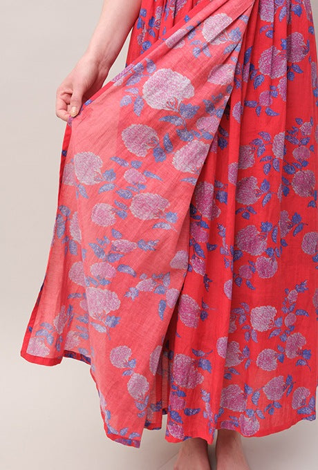 Floral Print Maxi Dress Wrap Beautiful Cache-Coeur Women's Velnica From Japan