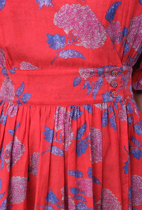 Floral Print Maxi Dress Wrap Beautiful Cache-Coeur Women's Velnica From Japan
