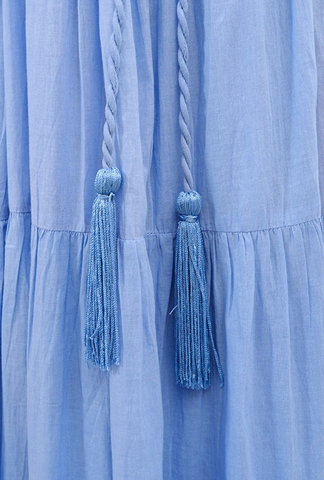 Maxi Dress lightweight Wrap 100% Cotton Cache-Coeur Women's Velnica From Japan