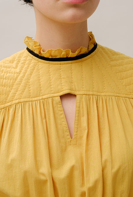Midi Dress Beautiful Stitching and Quilting Design Women's Velnica From Japan