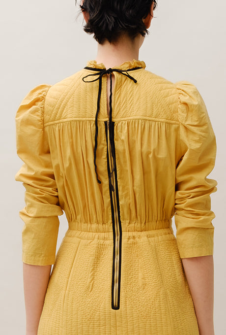 Midi Dress Beautiful Stitching and Quilting Design Women's Velnica From Japan