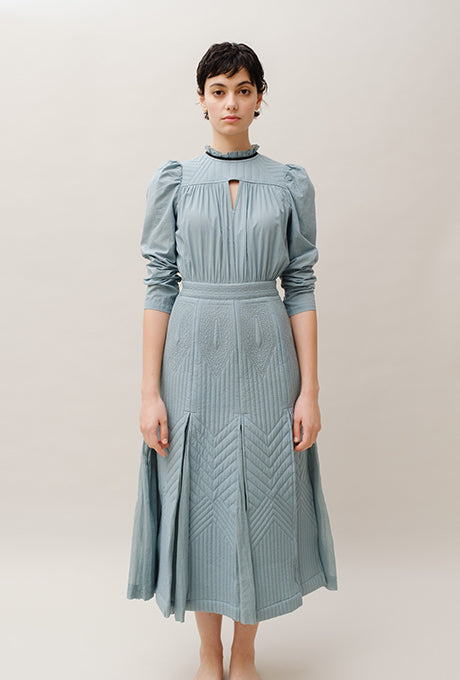 Midi Dress Beautiful Stitching and Quilting Design Women's Velnica From Japan