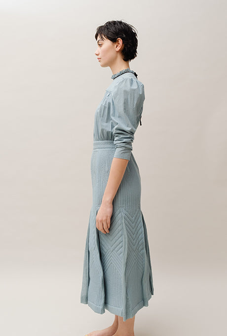 Midi Dress Beautiful Stitching and Quilting Design Women's Velnica From Japan