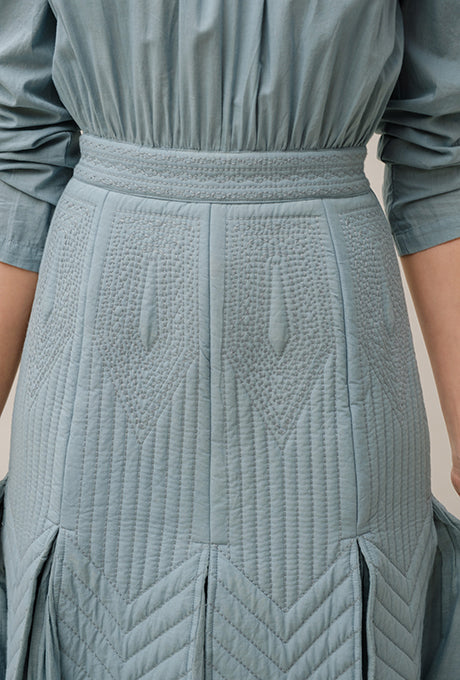 Midi Dress Beautiful Stitching and Quilting Design Women's Velnica From Japan