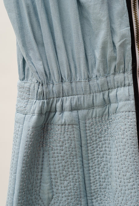 Midi Dress Beautiful Stitching and Quilting Design Women's Velnica From Japan