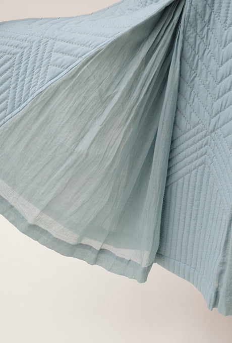 Midi Dress Beautiful Stitching and Quilting Design Women's Velnica From Japan