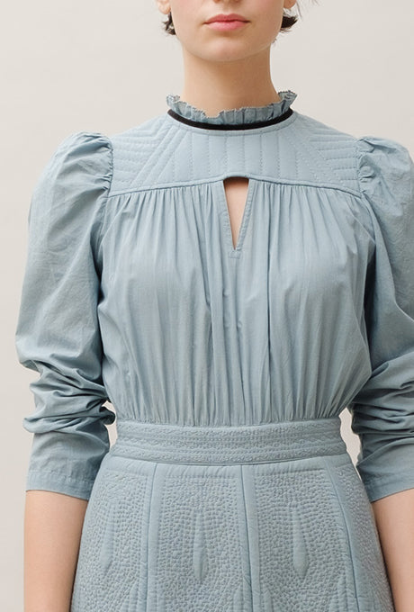 Midi Dress Beautiful Stitching and Quilting Design Women's Velnica From Japan