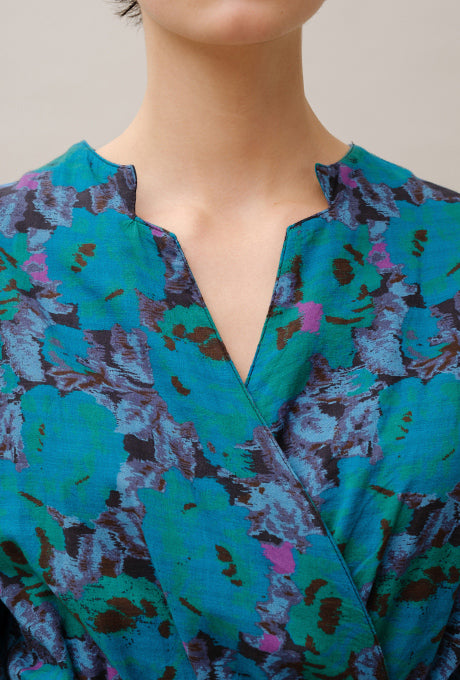 Maxi Dress Floral Print 100% Cotton Beautiful Women's Velnica From Japan