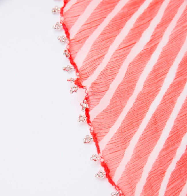 Scarf Stole Chiffon Bead Decoration Women's Velnica From Japan
