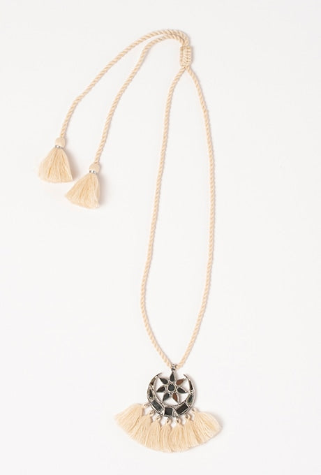 Necklace Decoration Brass Mirror Tassel Women's Velnica From Japan