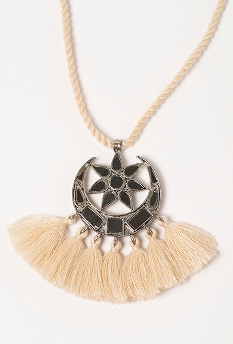 Necklace Decoration Brass Mirror Tassel Women's Velnica From Japan