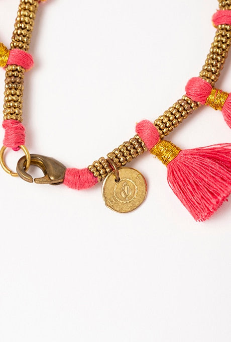 Bracelet Brass Decoration Tassel Women's Velnica From Japan