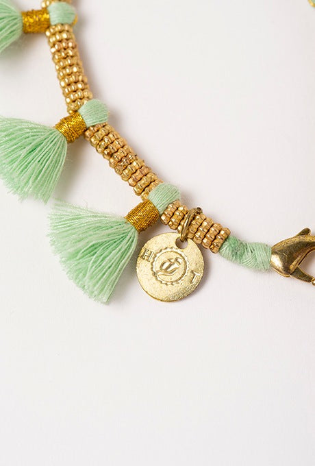 Bracelet Brass Decoration Tassel Women's Velnica From Japan