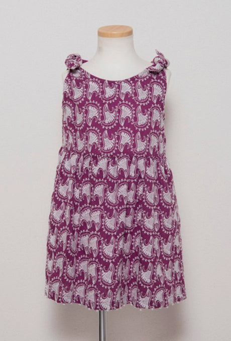 100% Cotton Kids Girls Dress Beautiful Shell Embroidered Velnica From Japan