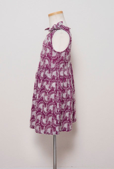 100% Cotton Kids Girls Dress Beautiful Shell Embroidered Velnica From Japan