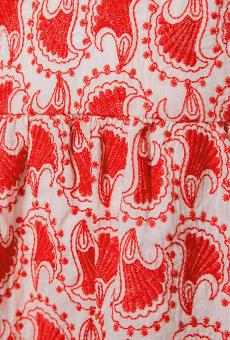 100% Cotton Kids Girls Dress Beautiful Shell Embroidered Velnica From Japan