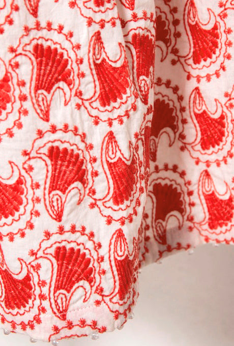 100% Cotton Kids Girls Dress Beautiful Shell Embroidered Velnica From Japan