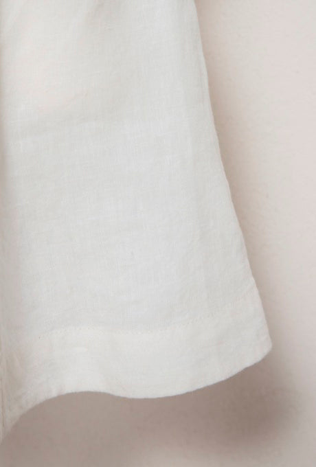 100% Linen Flare Skirt Shell Motif Embroidered Kids Girls Velnica From Japan