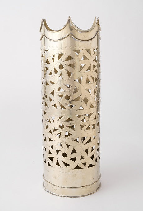 Bottle Holder Silver Colored Brass Morocco Work Interior Velnica From Japan