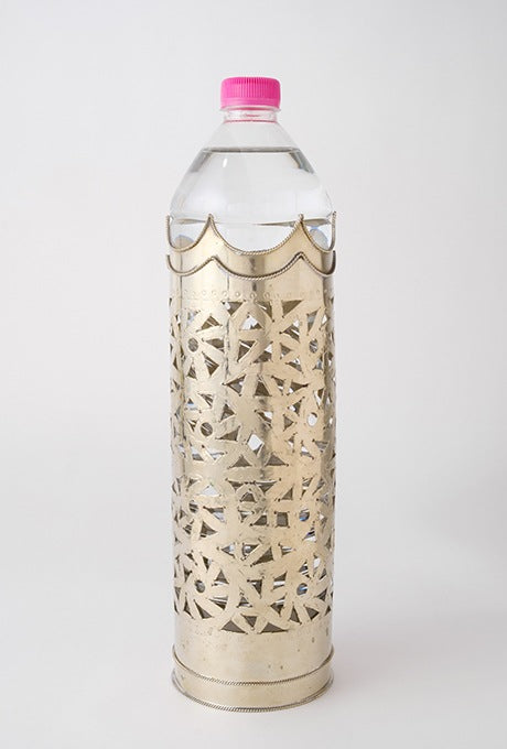 Bottle Holder Silver Colored Brass Morocco Work Interior Velnica From Japan