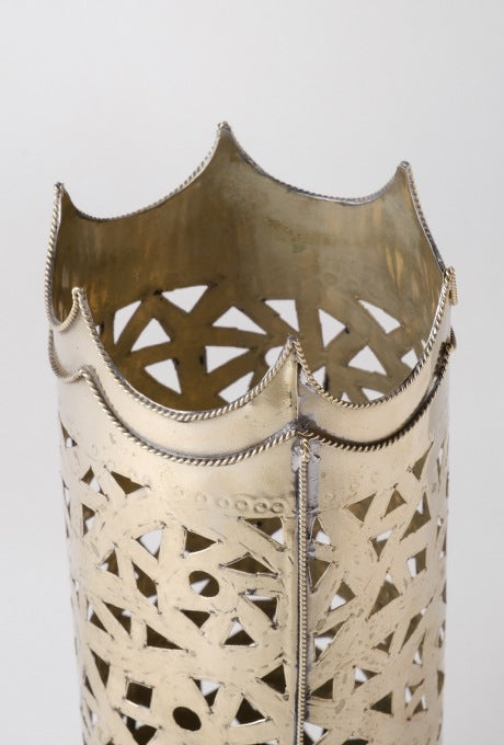 Bottle Holder Silver Colored Brass Morocco Work Interior Velnica From Japan