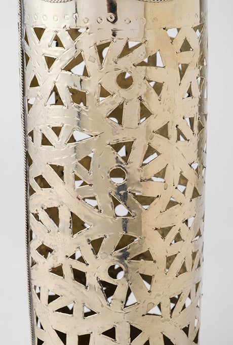 Bottle Holder Silver Colored Brass Morocco Work Interior Velnica From Japan