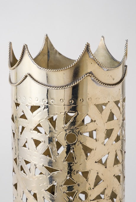 Bottle Holder Silver Colored Brass Morocco Work Interior Velnica From Japan