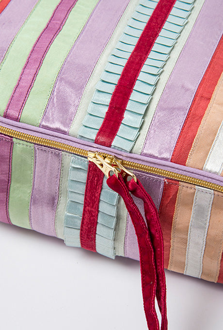 Travel Case Pouch Multi-Purpose Beautiful Striped Women's Velnica From Japan