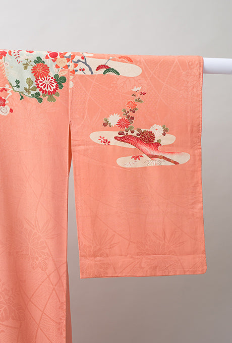 Kimono and Obi Sash Vintage 100% Silk Embroidered Gown Robe Velnica From Japan