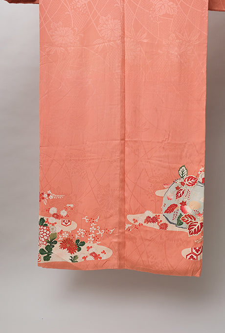 Kimono and Obi Sash Vintage 100% Silk Embroidered Gown Robe Velnica From Japan