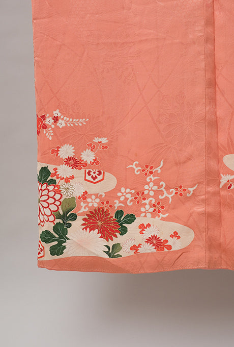 Kimono and Obi Sash Vintage 100% Silk Embroidered Gown Robe Velnica From Japan